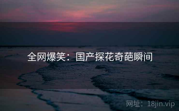 全网爆笑:国产探花奇葩瞬间