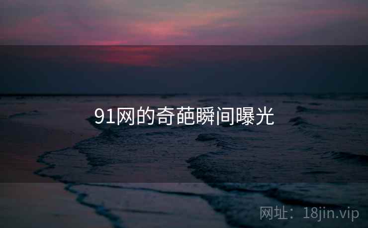 91网的奇葩瞬间曝光