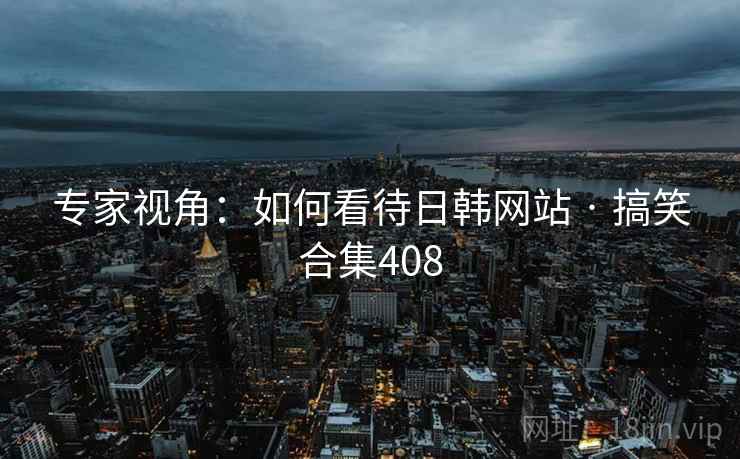 专家视角:如何看待日韩网站 · 搞笑合集408