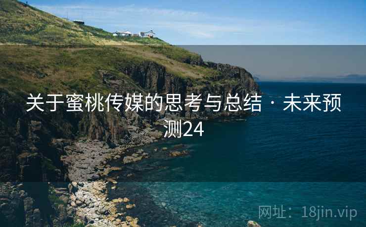 关于蜜桃传媒的思考与总结 · 未来预测24