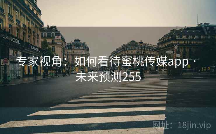 专家视角:如何看待蜜桃传媒app · 未来预测255